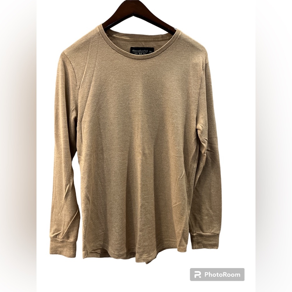 Abercrombie and Fitch Tan Long Sleeve Shirt Men’s (XS) (Fits like a Small)